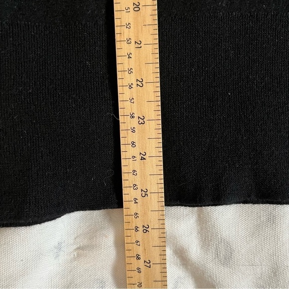 Rag & Bone Grace V-Neck Sweater Black Ivory Striped Merino Wool XS/S - Picture 12 of 14